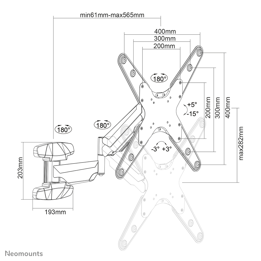 Neomounts by Newstar supporto a parete per TV